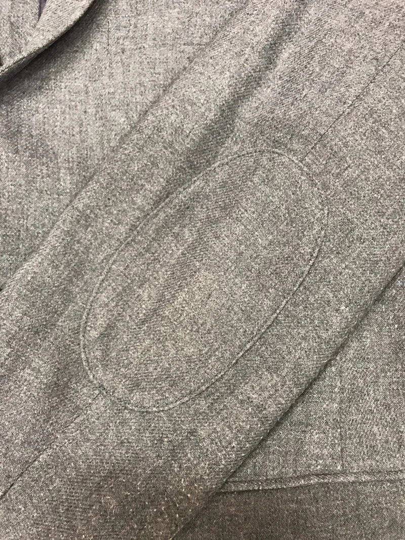 Vintage Herren Sakko Gr. 50 – Blau-Grau mit Ellbogenpatches