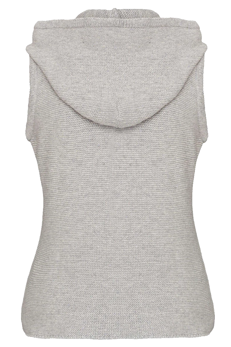 Damen Strickweste mit Kapuze