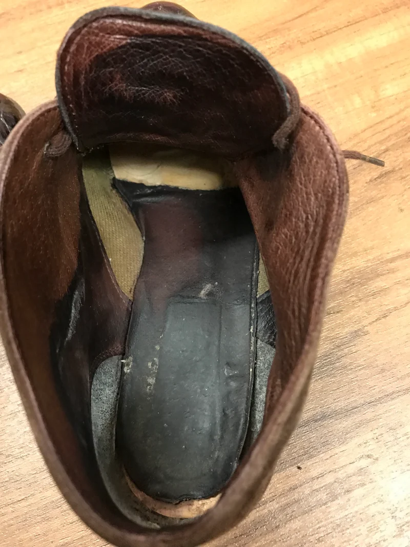 Schnürstiefelette braunes geprägtes Lackleder Gr.38