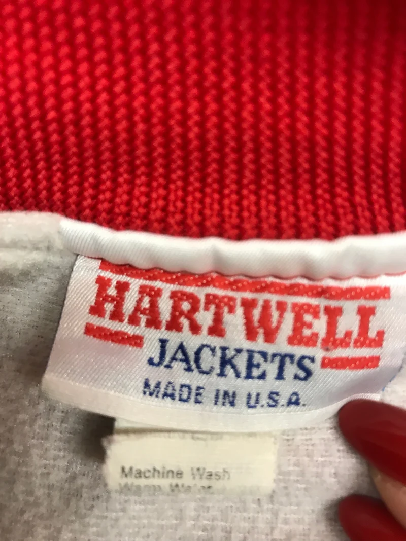 Vintage Kleidung Collegejacke, College Jacke von Hartwell Jackets USA Gr.M