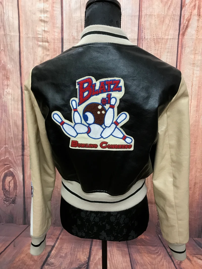 Retro Bowlingjacke von Biscote in Größe S