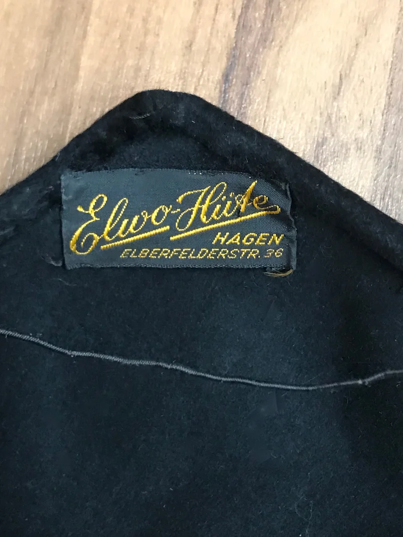 50er Jahre Hut, Halbhut, True Vintage schwarz
