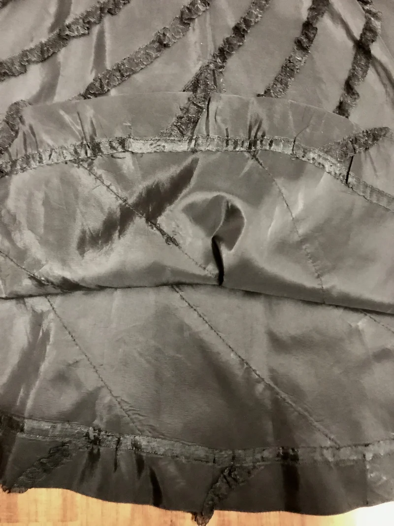 Vintage Cocktailkleid schwarz Taft 50er Bloomfield Gr. 36