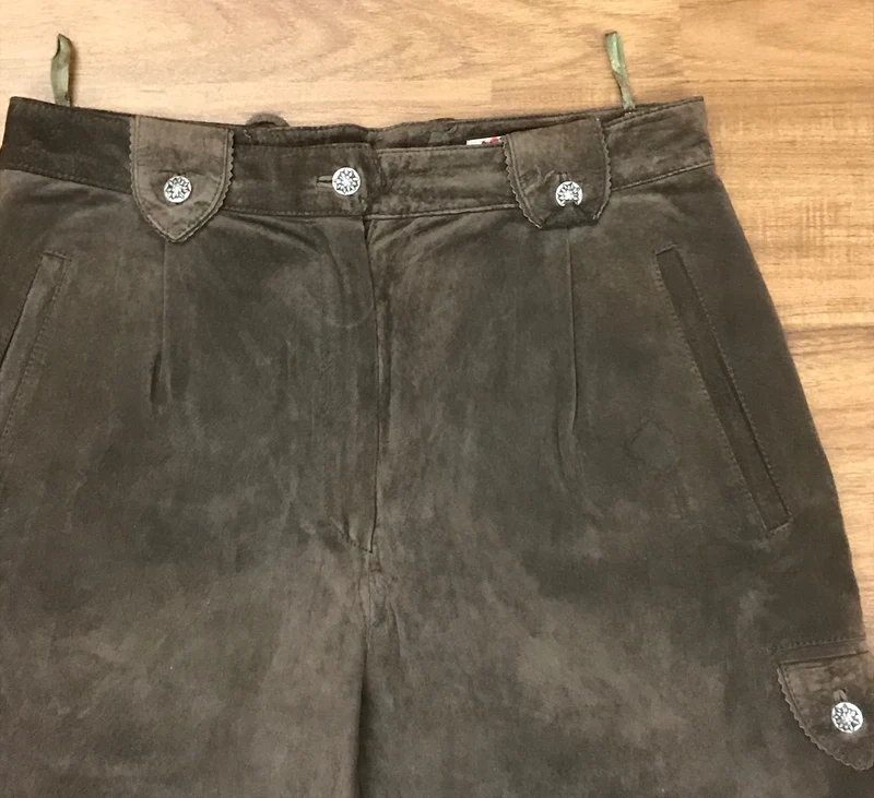 Trachtenlederhose – Veloursleder – Größe 40 – Landhaus