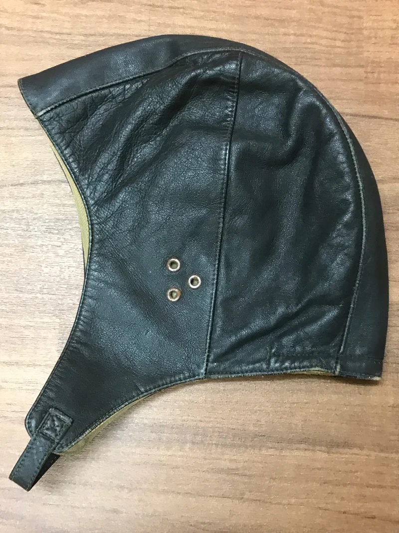 Antike Pilotenhaube Gr.57 Steampunk Oldtimer Echtleder Unikat