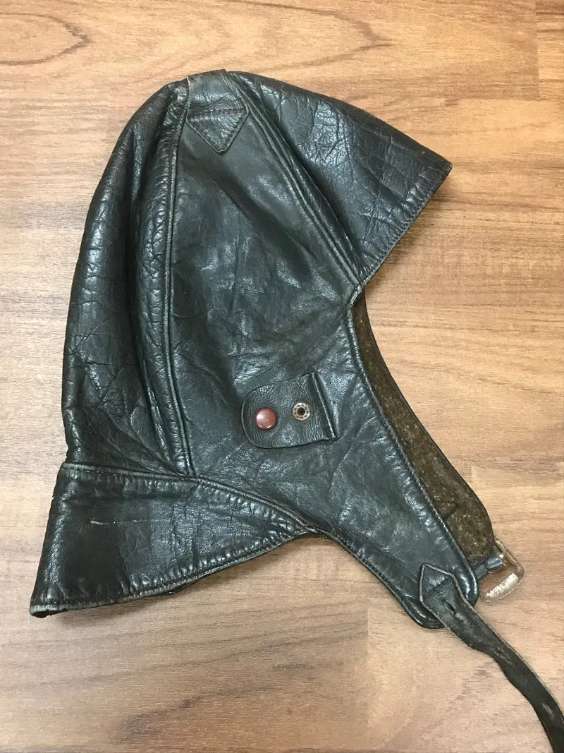 Antike Fliegerkappe Pilotenmütze hochwertig Unikat Steampunk Oldtimer 20er Jahre, Gr.57