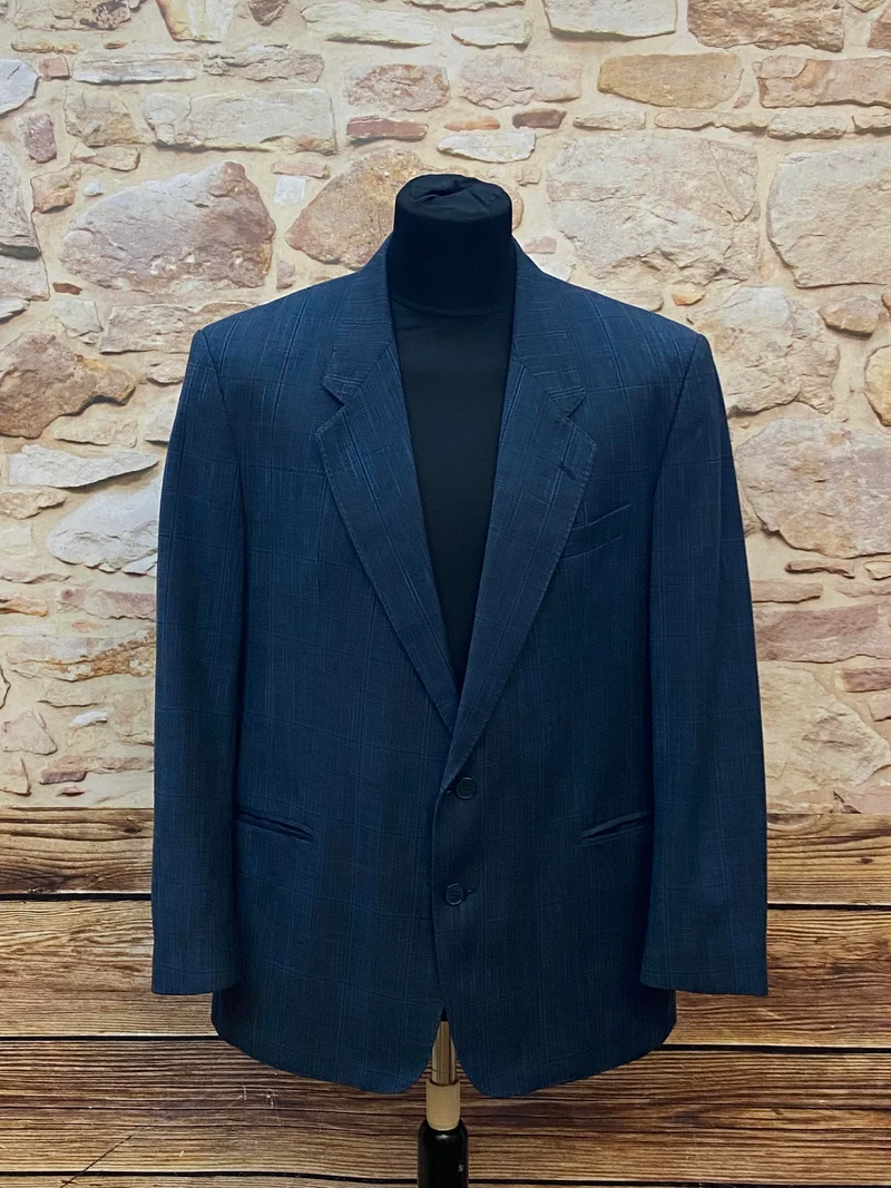 Elegantes Vintage Sakko in Blau, Größe 48