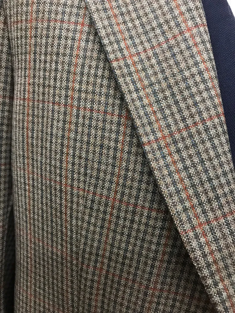 Karierte Herrenjacke Vintage Tweed Sakko Blazer Gr.48