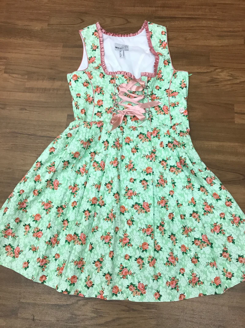 Dirndl grün rosa - Gr.40