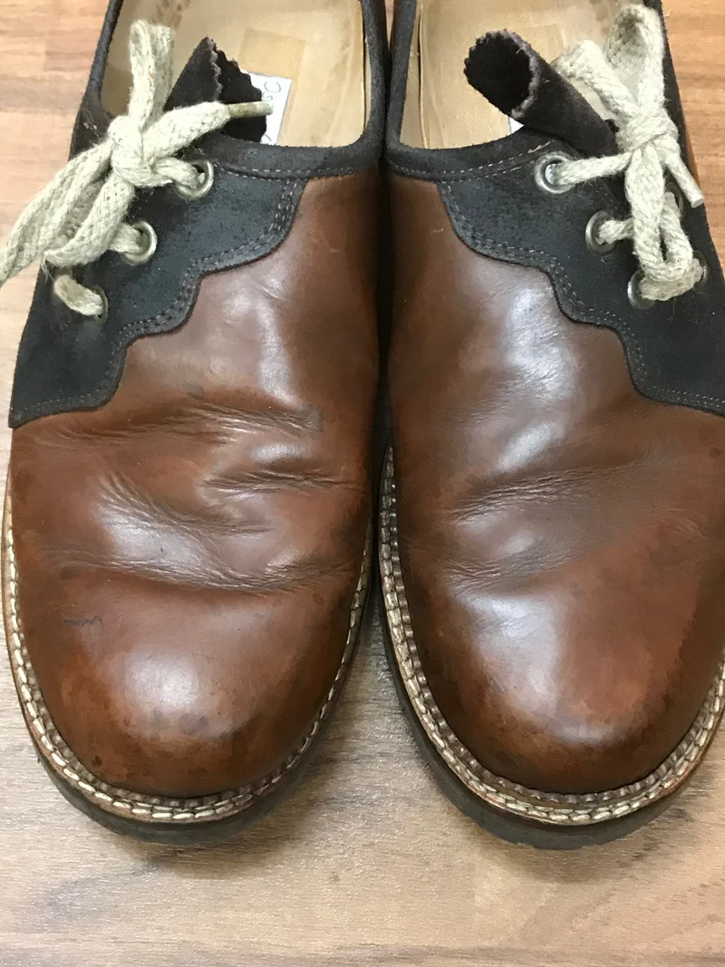 Haferlschuhe braun - zweifarbig Gr.43
