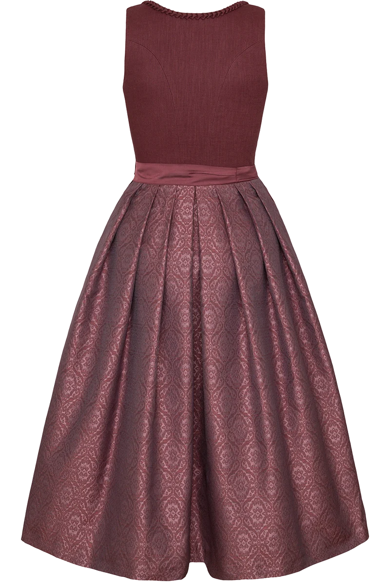 Dirndl lang aus Leinen-Baumwoll-Mix