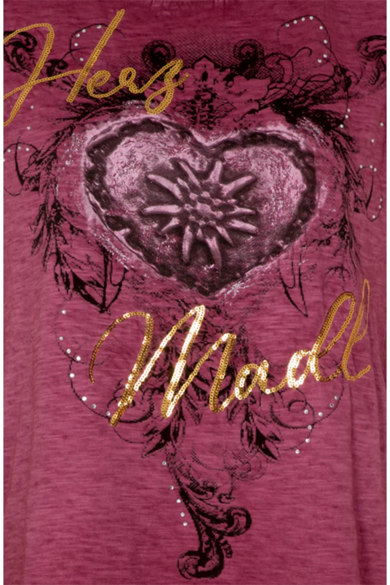 Damen Trachten T-Shirt 'Herz Madl'
