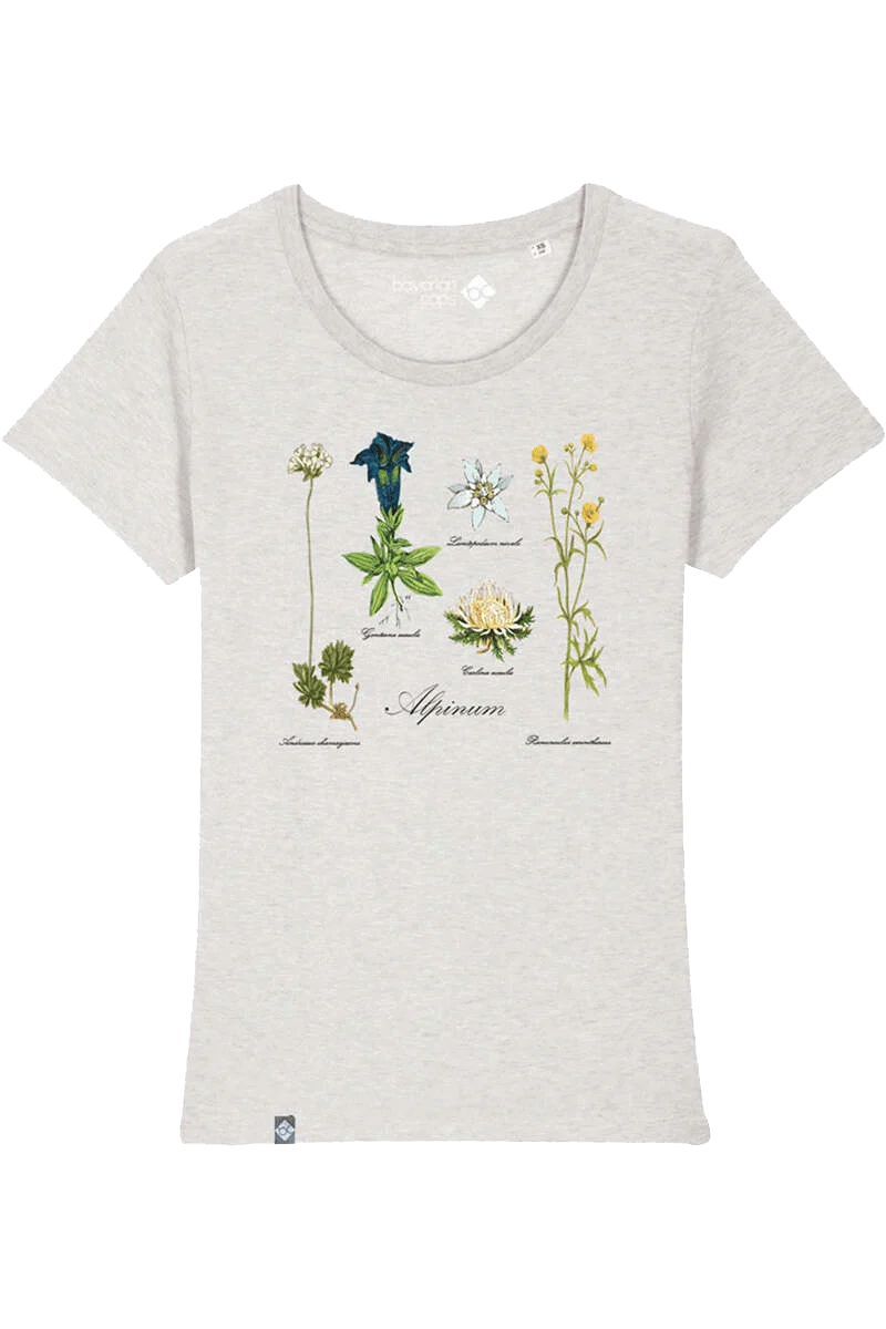 Damen T-Shirt mit Bergblumen