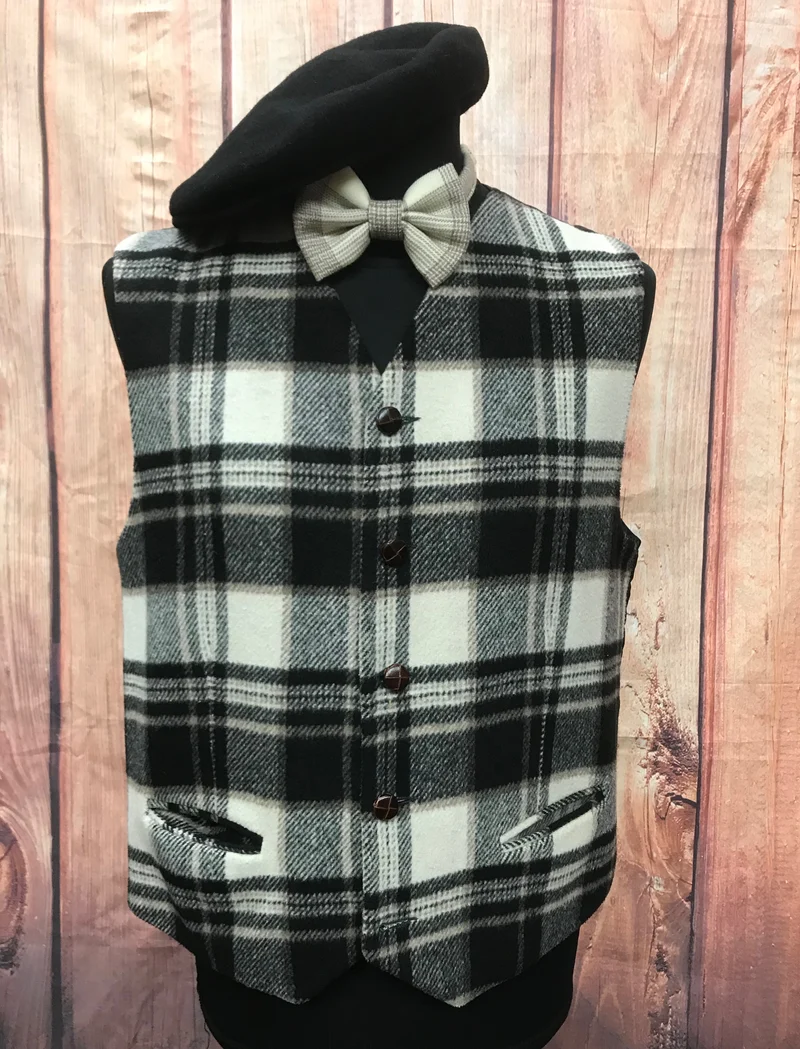 20er Jahre Set Herren, Weste, Fliege, Schiebermütze