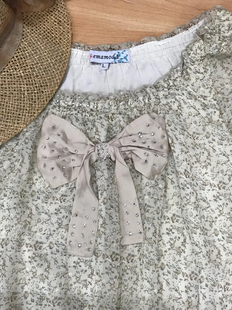 20er Jahre Damen Sonntags-Kleid mit tiefer Tailie Gr.S bis M