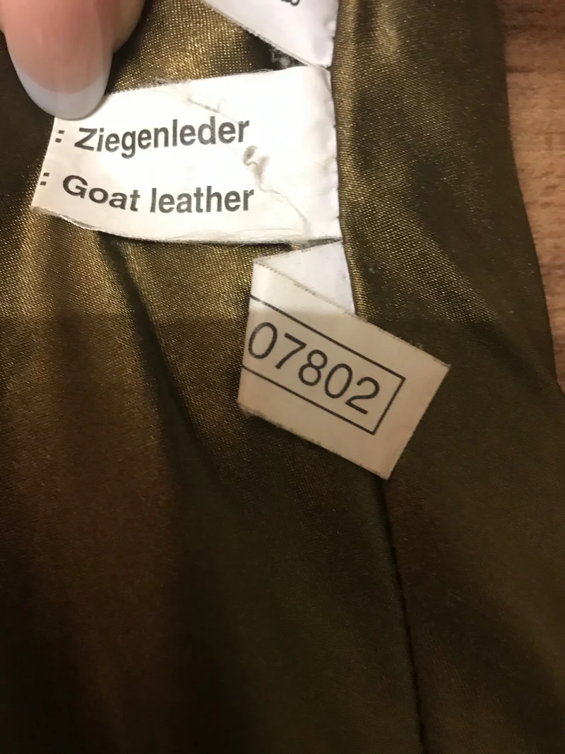 Vintage Lederhose Herren lang Gr. 48 – braun Trachtenhose Ziegenleder 80er/90er