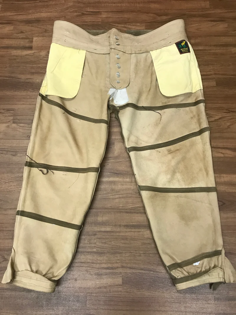 Vintage Lederhose Herren lang Gr. 64 – Durner Memmingen Trachtenhose braun mit Gürtel