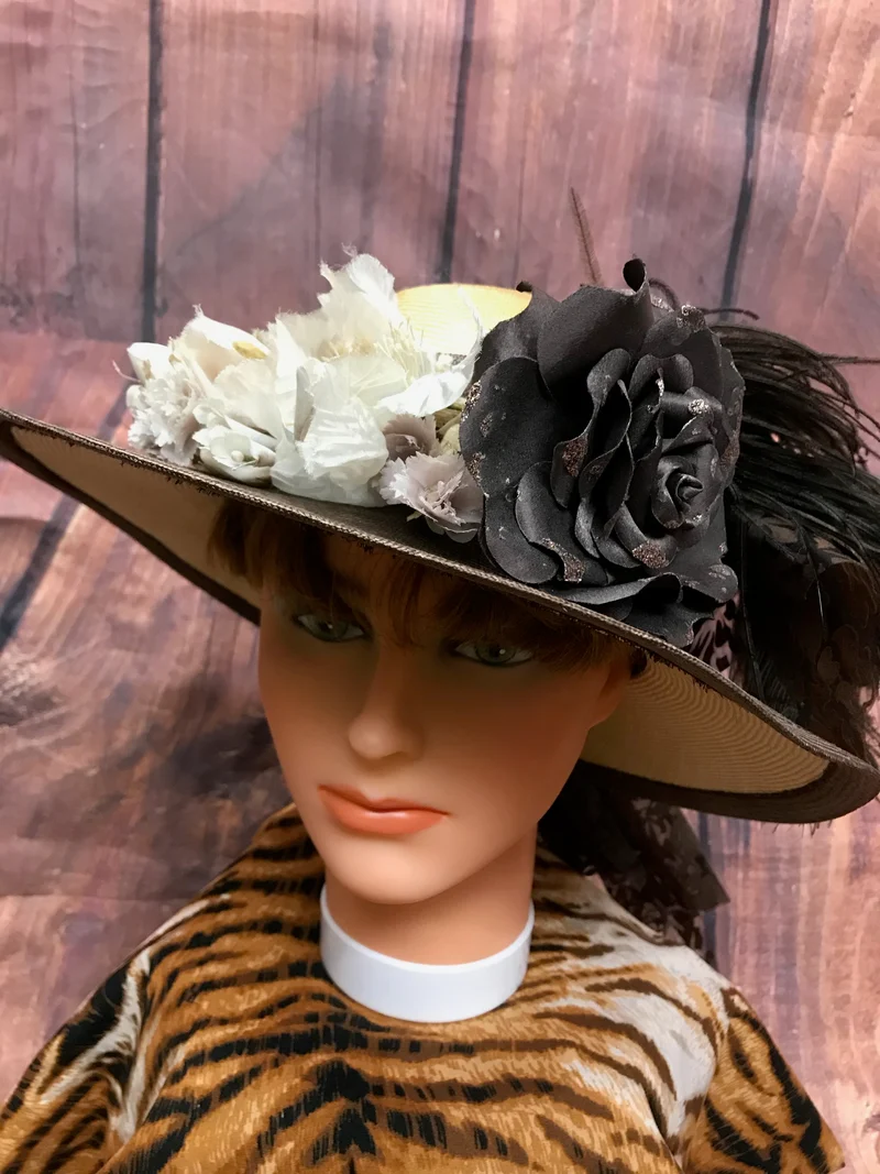 Steampunk Damenhut Ascot, hochwertig, Unikat