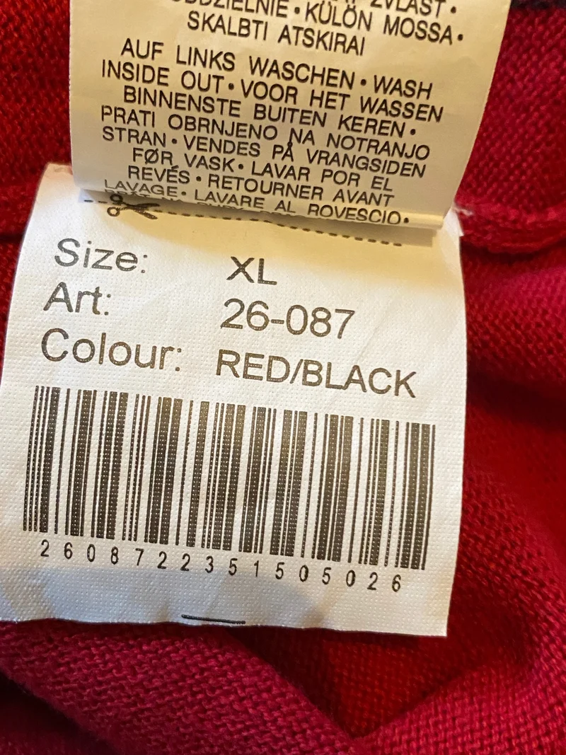 Roter Vintage Pullunder Gr. XL