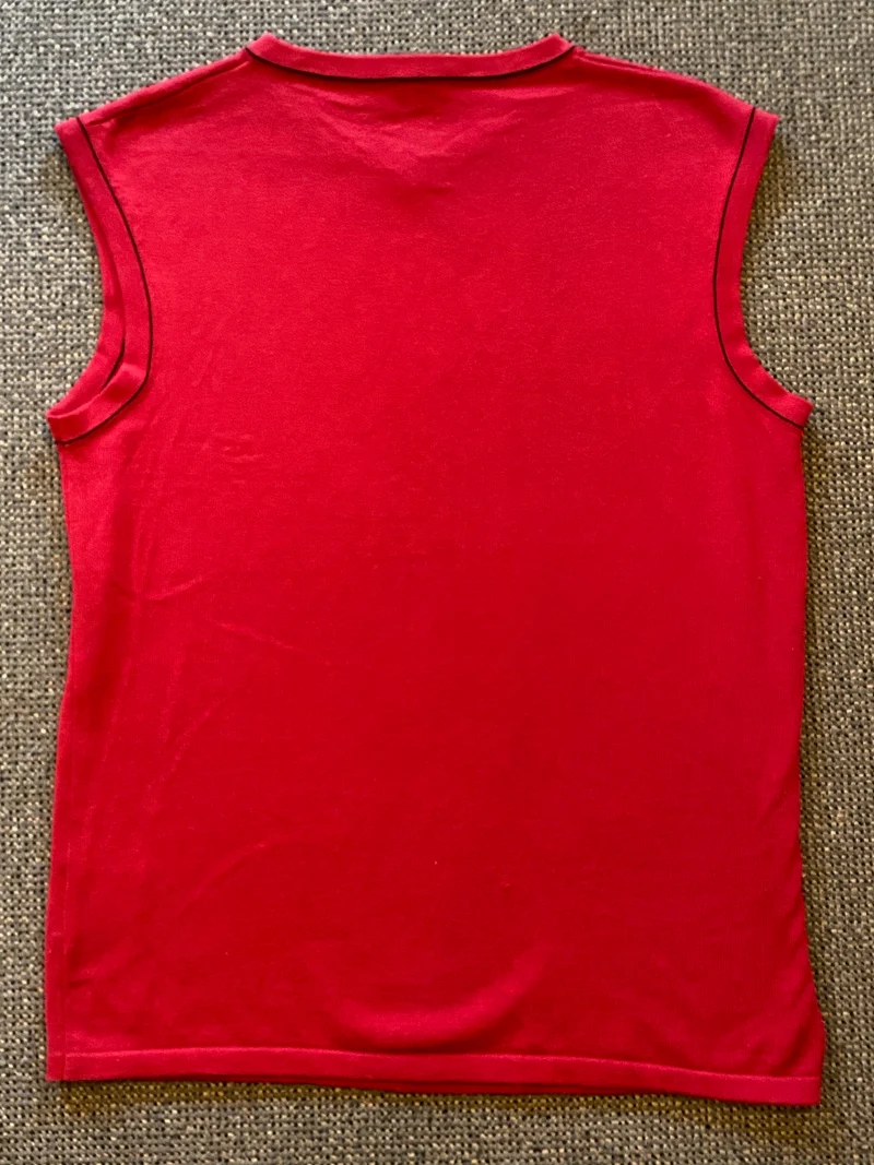 Roter Vintage Pullunder Gr. XL