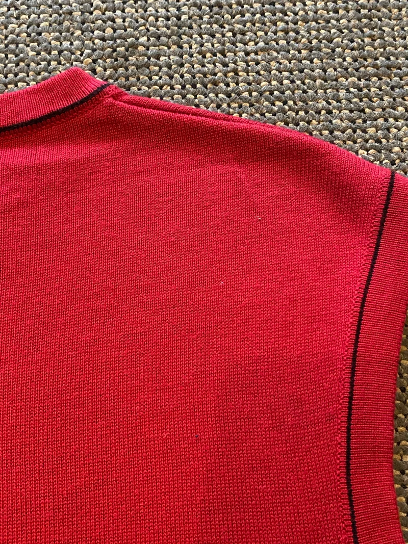Roter Vintage Pullunder Gr. XL