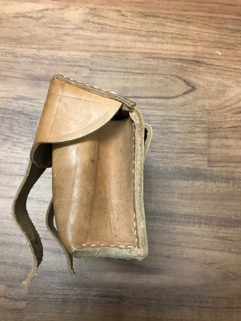 True Vintage Patronentasche aus Leder (15 x 12 x 7 cm)
