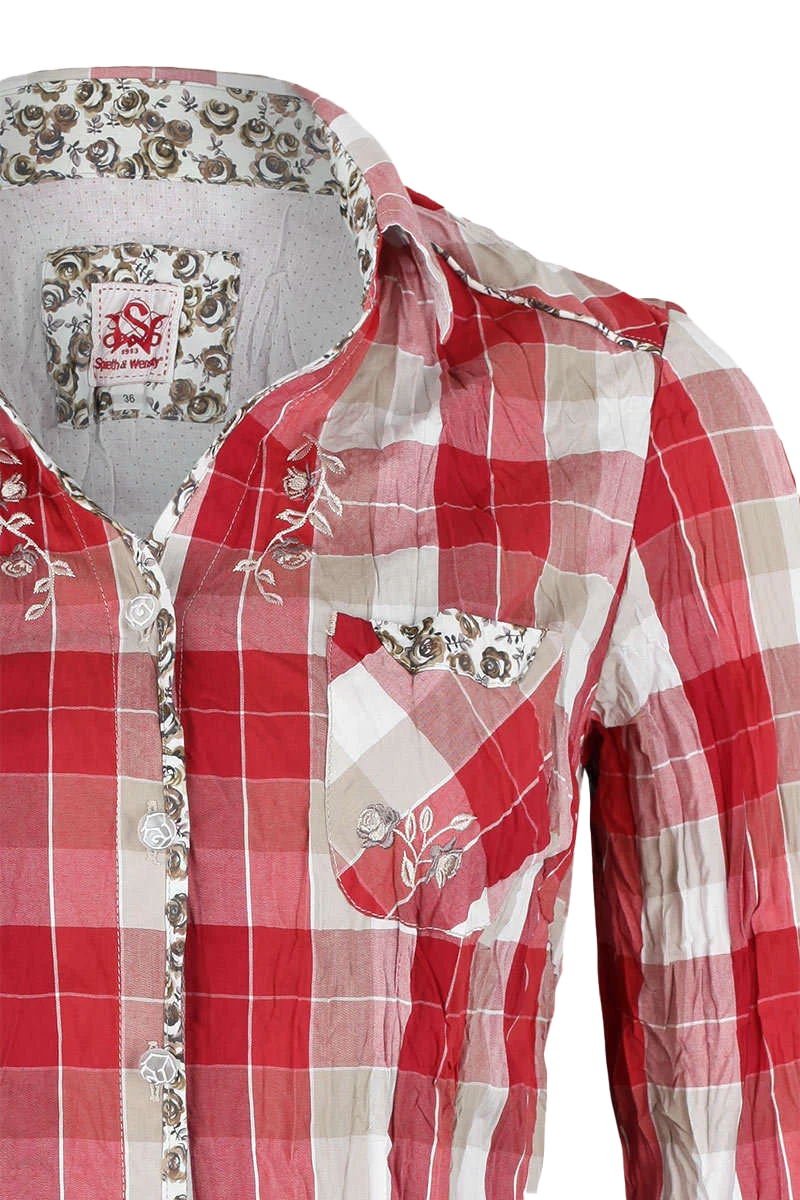 Bluse Langarm Crash-Optik