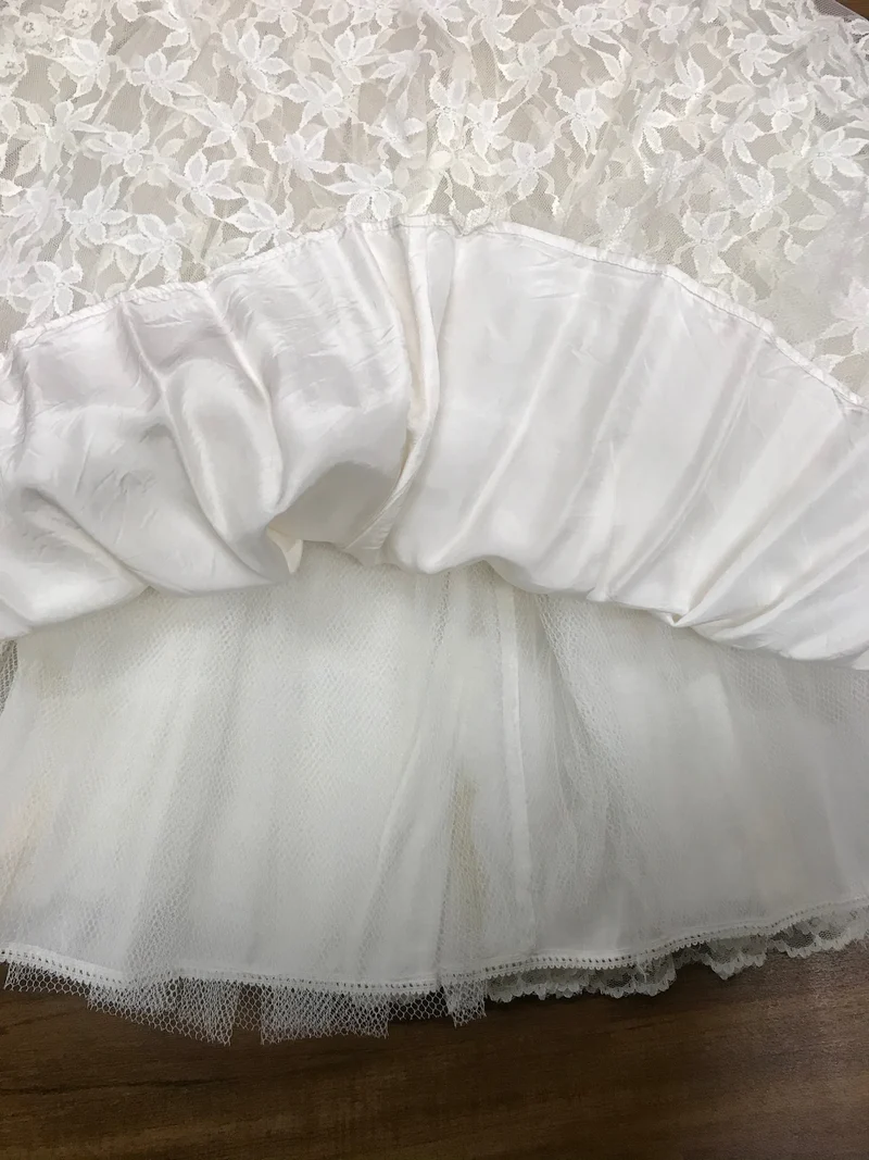 Original 50er Jahre Petticoat-Brautkleid aus Spitze – Gr. 34
