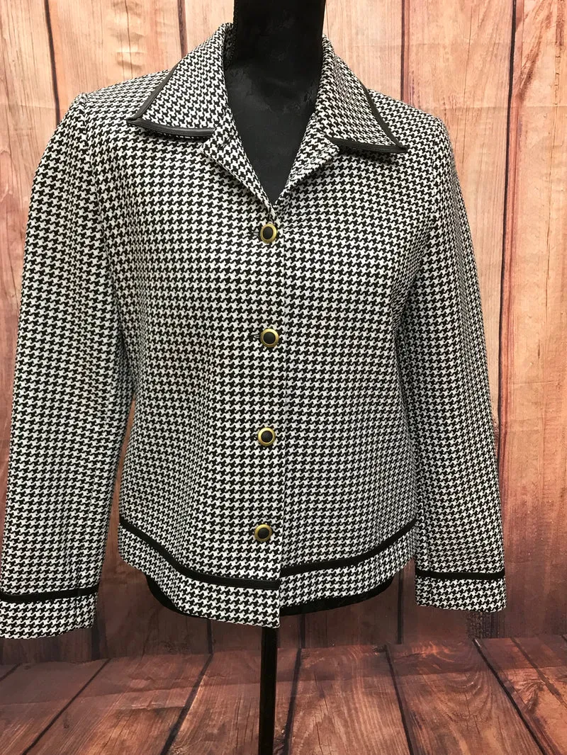 Vintage Jacke in schwarz/weiß Pepita Gr.36