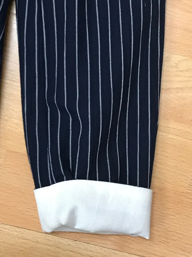 Vintage Nadelstreifen Blazer Jacke Damen Gr. 38 – maritim Doppelreiher