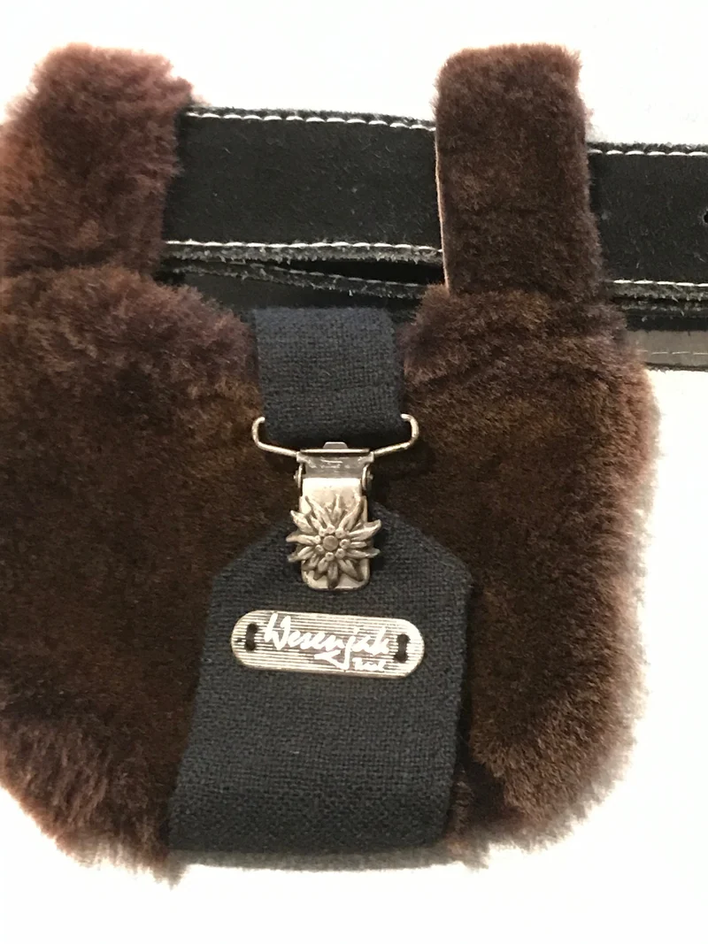 Trachtengürtel mit kleiner Tasche in Dunkelbraun