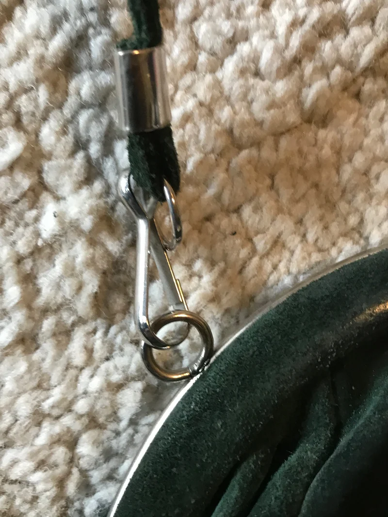 Vintage Trachtentasche dunkelgrün -Wildleder