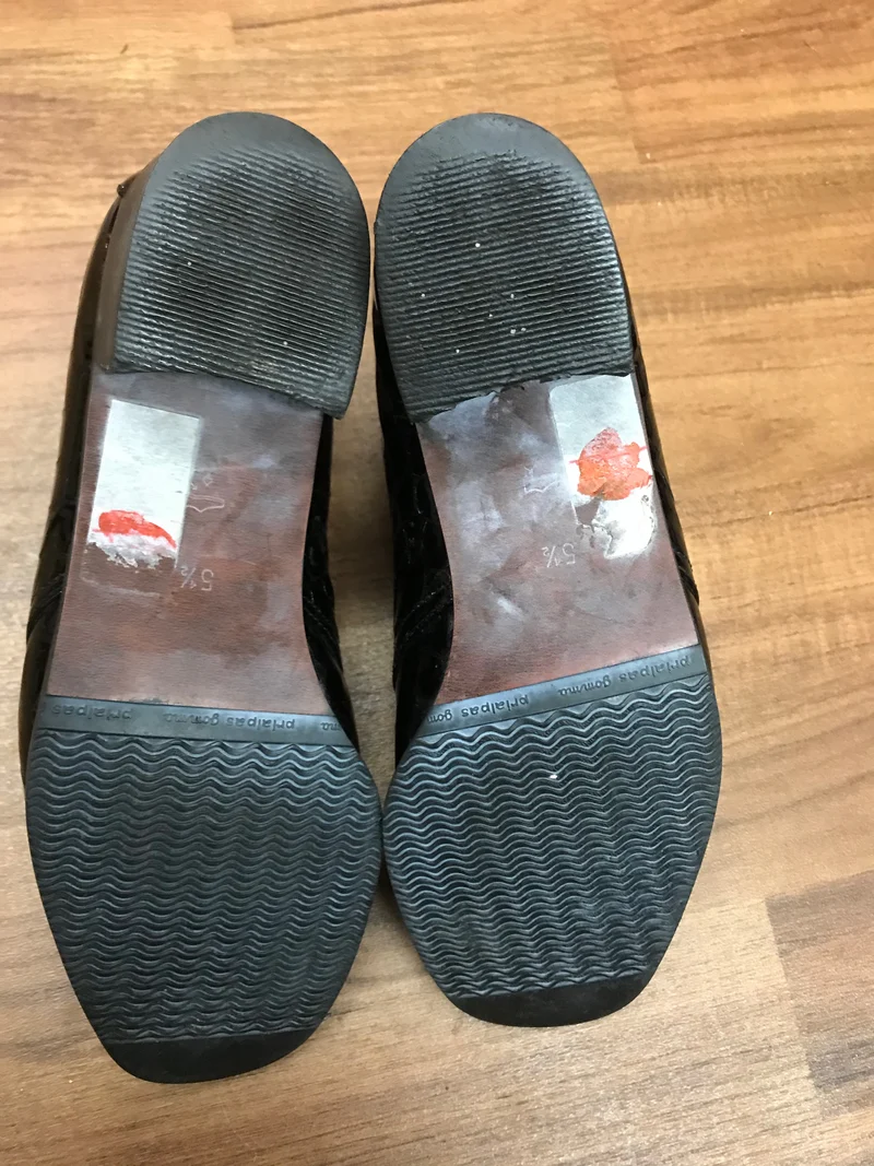 Vintage Gabor Lackleder-Schnürstiefeletten Schwarz (Größe 5,5 / 38,5)