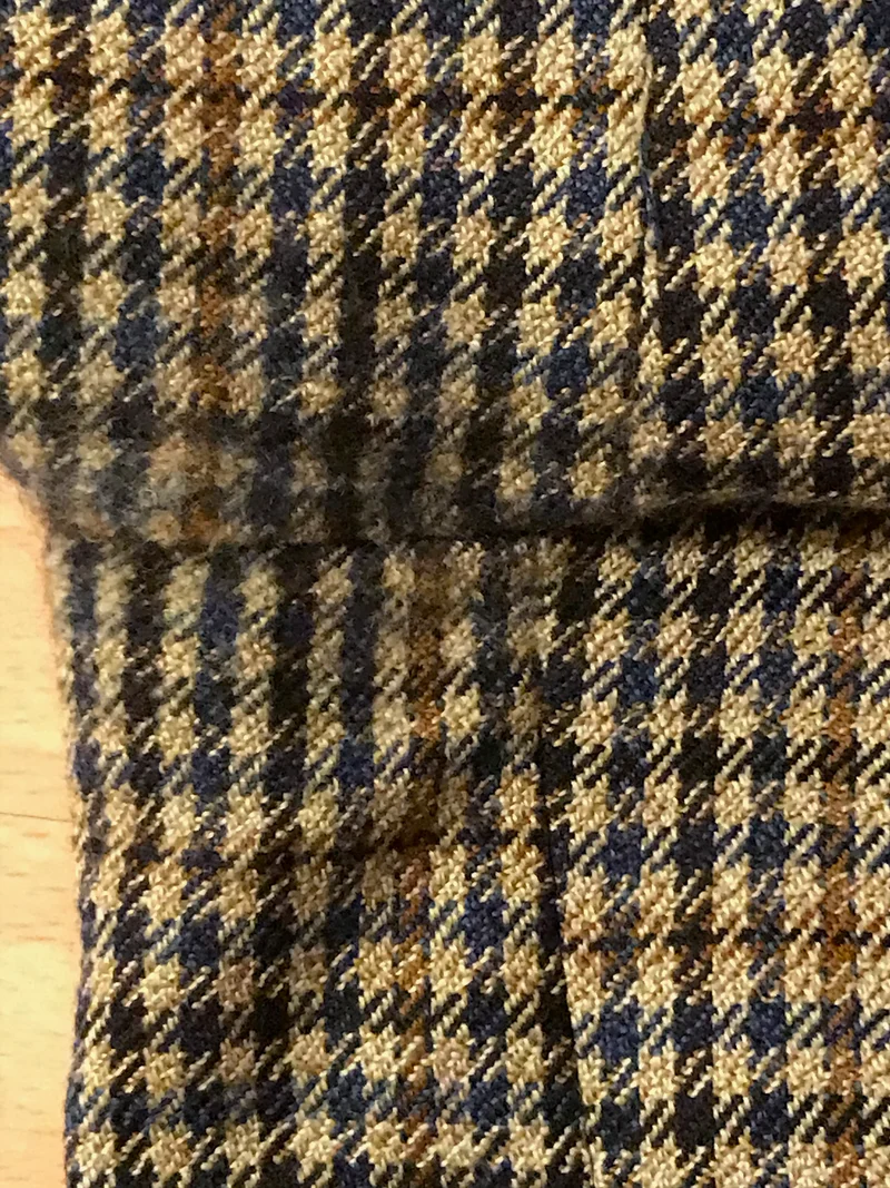 Kariertes Vintage Sakko in Größe 54 mit Schurwoll-Cashmere-Mischung