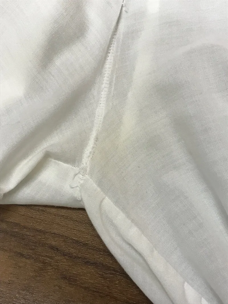 Vintage Dirndlbluse offwhite - 70er Jahre, Gr.42