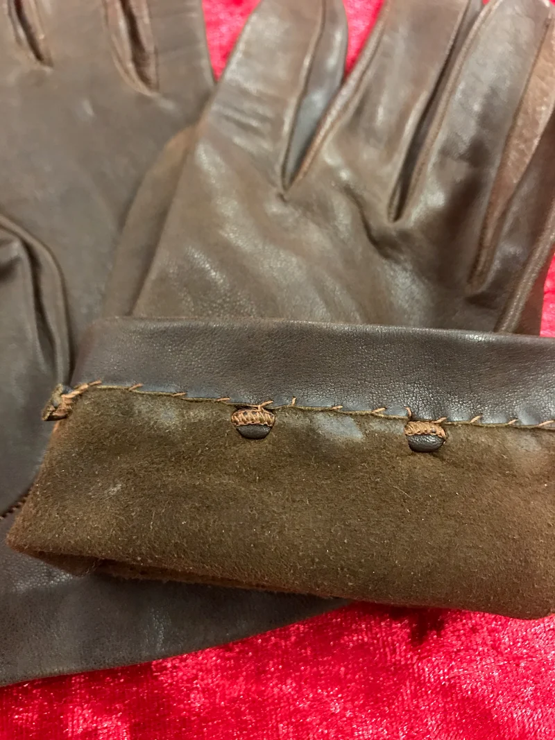 Lederhandschuhe Braun – Größe M (ca. 7)