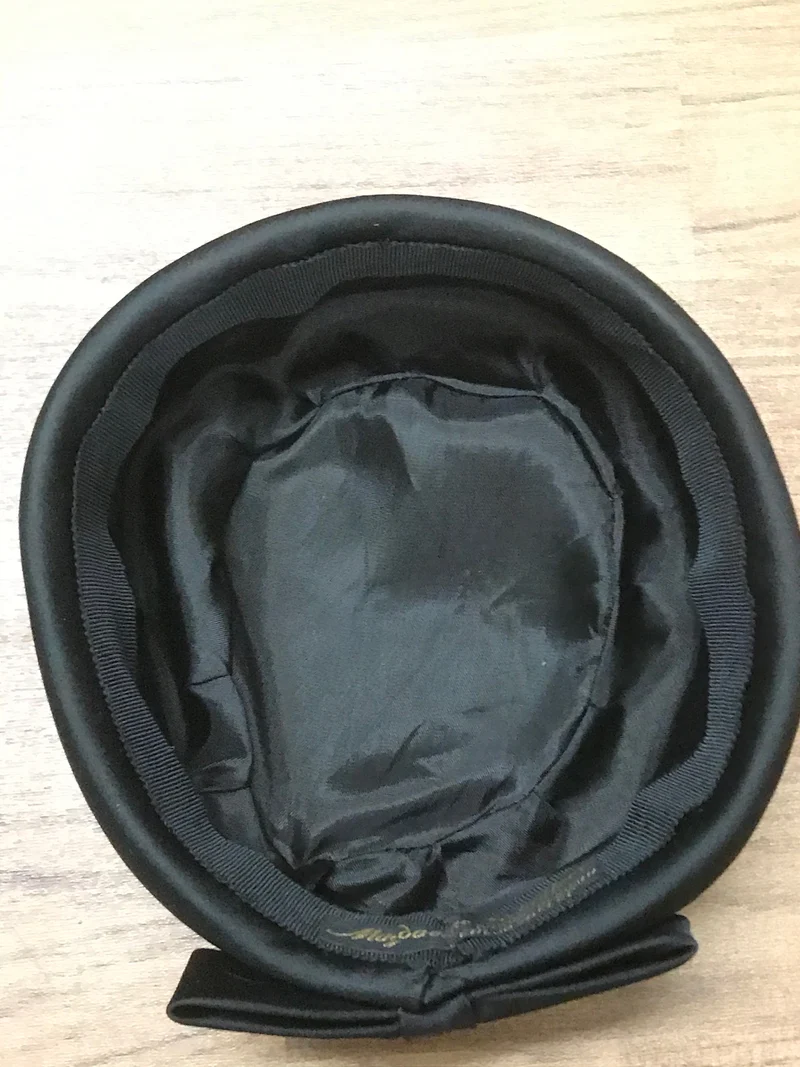 True Vintage Pillbox Hut Unikat schwarz, Onesize