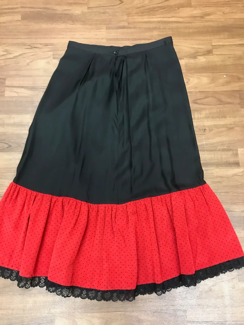 Vintage Unterrock Trachten lang Baumwolle Helene Straßer Gr. 42