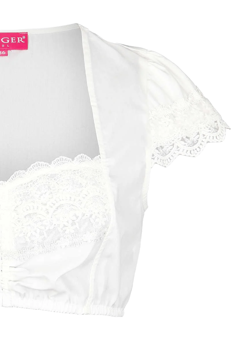 Dirndl Bluse Herzausschnitt