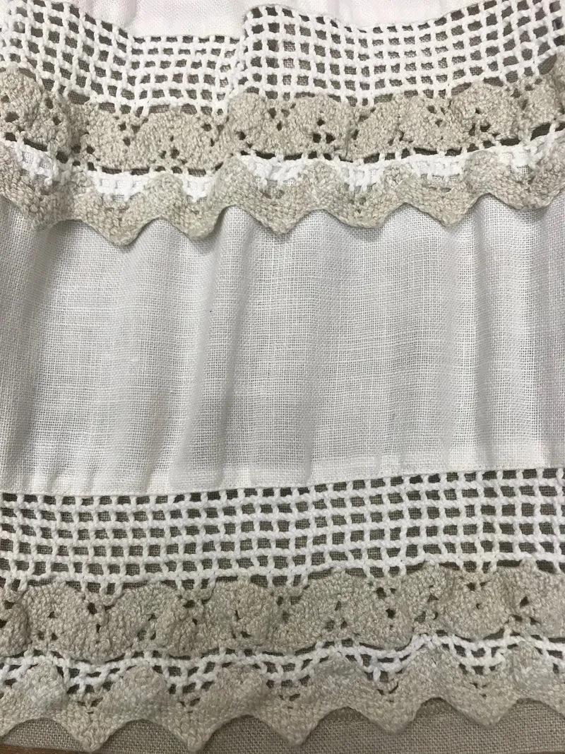 Trachtenrock Größe 36 – Leinen & Viskose in Beige/Weiß