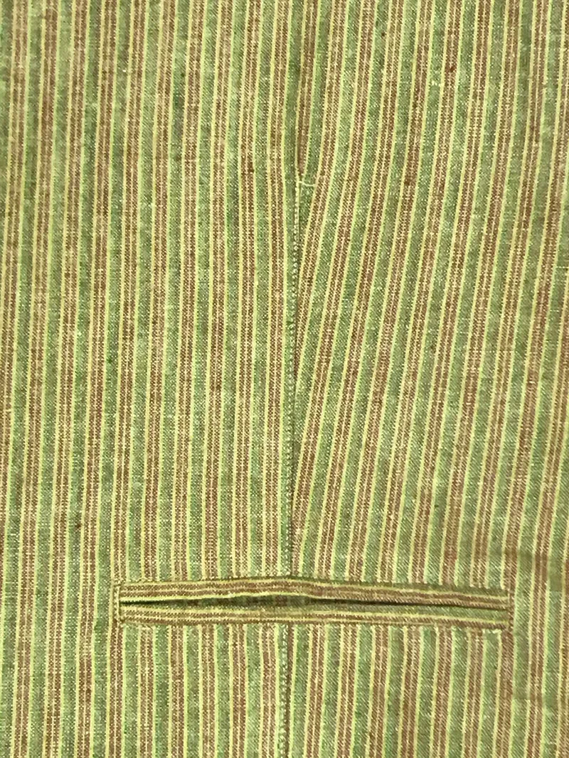 Herren-Weste Größe 56 – Vintage-Streifenlook in Senfrot & Olivgrün