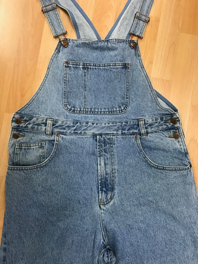 Vintage Jeans-Latzhose Blau | Rockabilly Denim Overall im Retro Style