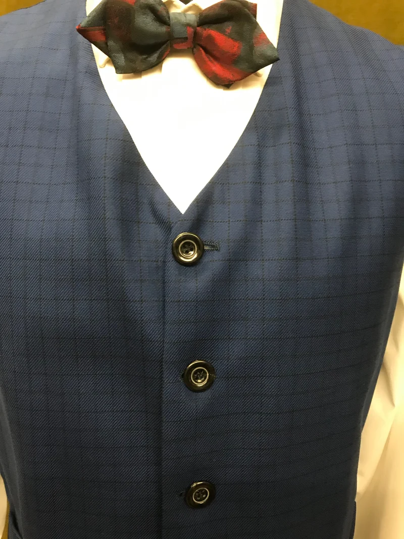 Herren Weste in Blau-Schwarz – Größe 54