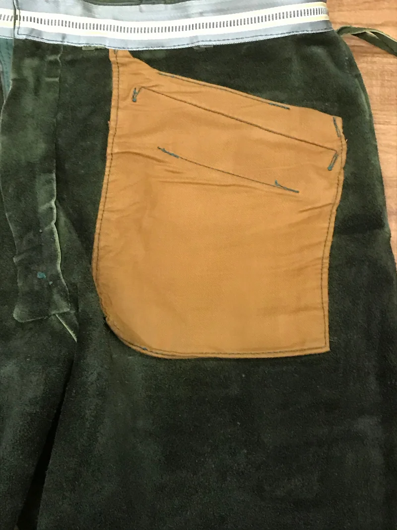 Trachtenlederhose - Kniebund – Herren | Bundweite 46 cm | Mit Messertasche | Vintage Made in Germany