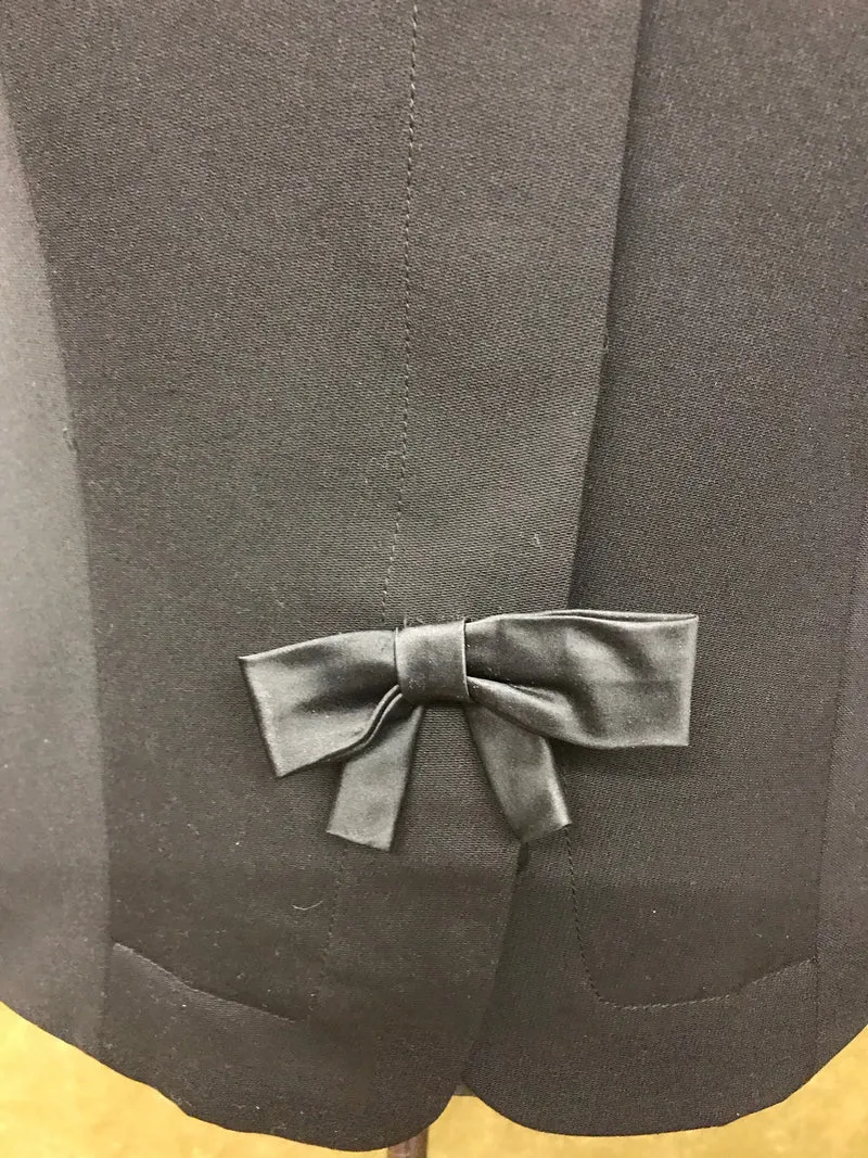 Vintage Damenjacke mit Fellkragen, Schwarz, Größe 44 – 50er-Jahre