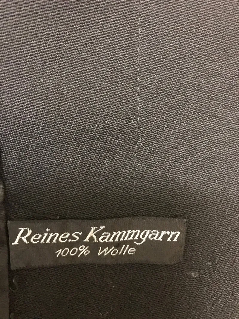 Vintage Damenjacke mit Fellkragen, Schwarz, Größe 44 – 50er-Jahre