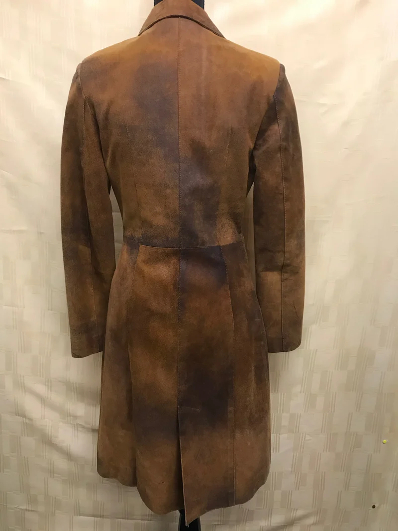 Vintage Kookaï Ledermantel Gr. 36 – Warmes Braun