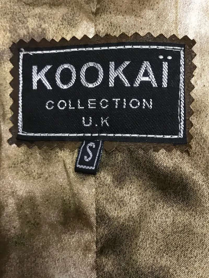 Vintage Kookaï Ledermantel Gr. 36 – Warmes Braun