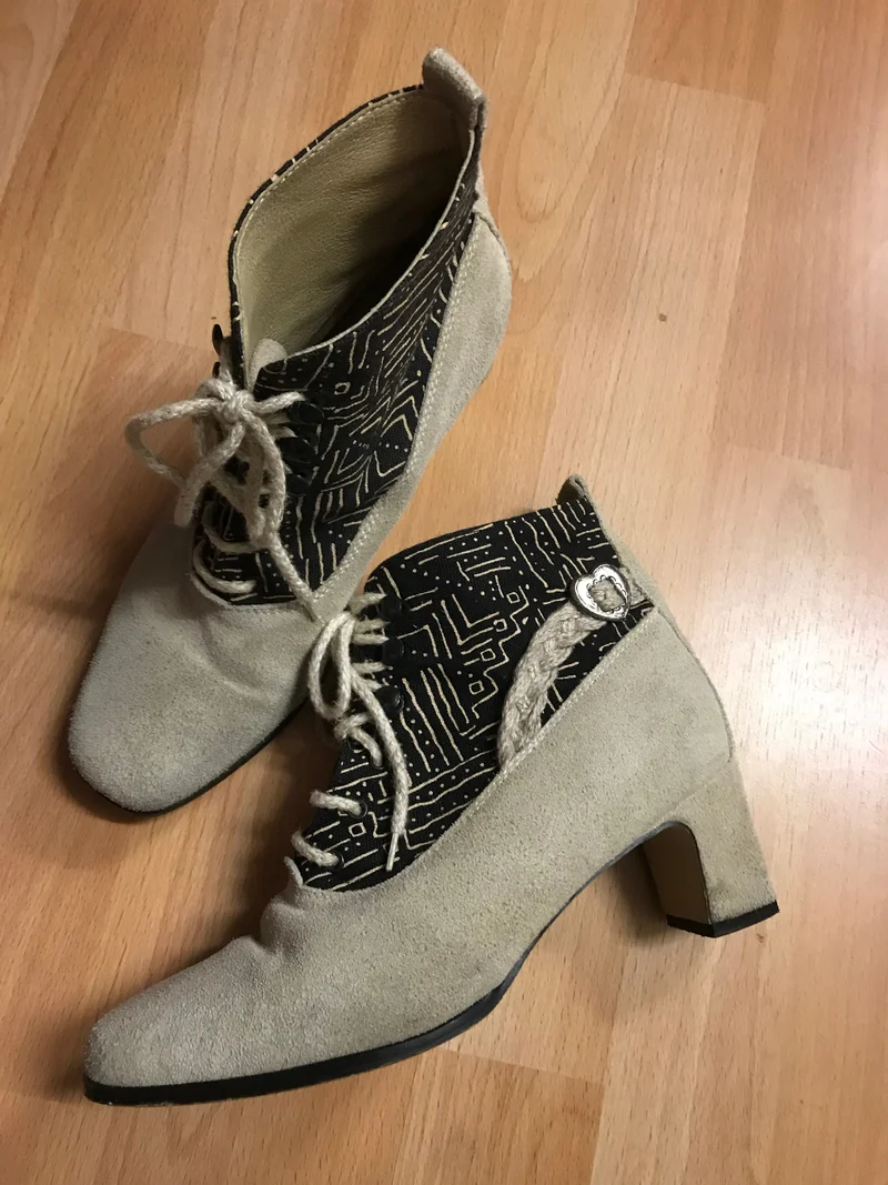 Trachten Stiefeletten beige - Damen, Gr.37