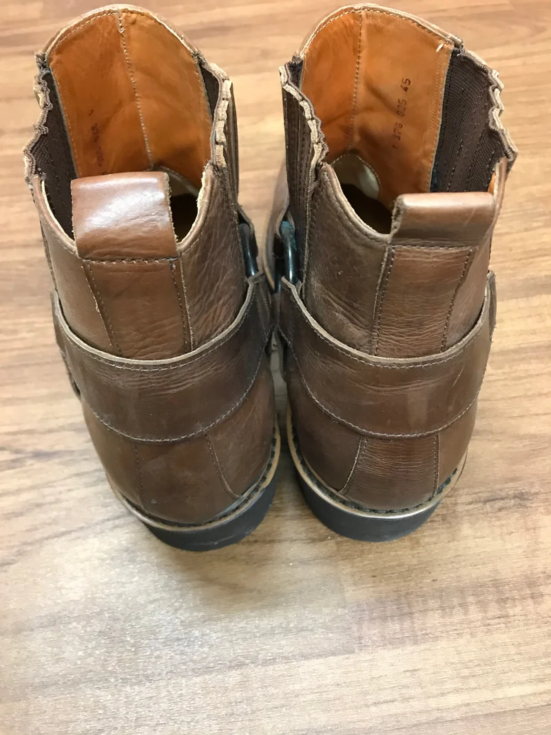Vintage-Schuhe Lederstiefel halbhoch Gr.45